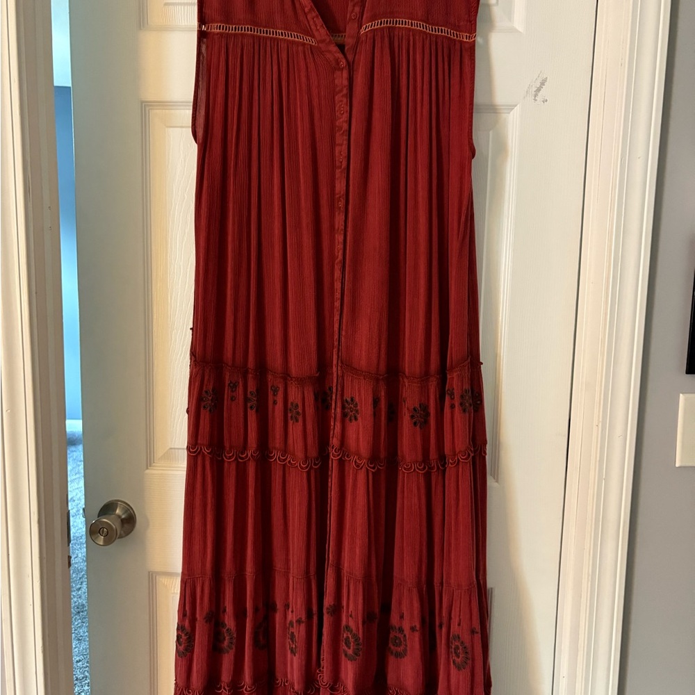 Free People Red Maxi Dress